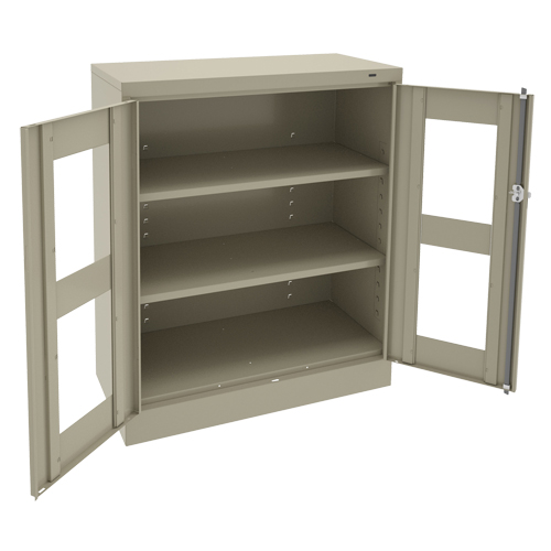 Armoire &agrave; hauteur de comptoir C-Thru, Acier, 2 Tablettes, 42" h x 36" la x 18" p Waymarc Industries Inc