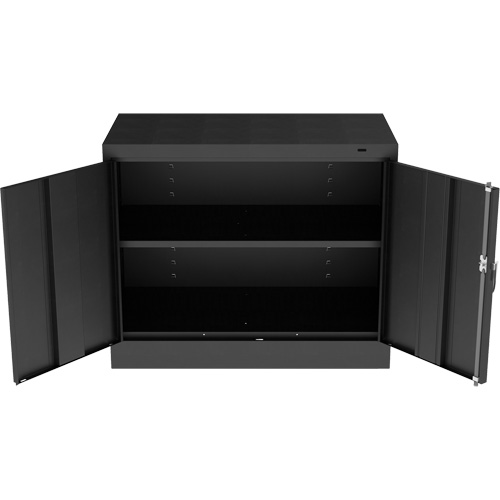 Standard Desk-High Cabinet, Steel, 30" H x 36" W x 18" D, Black Waymarc Industries Inc