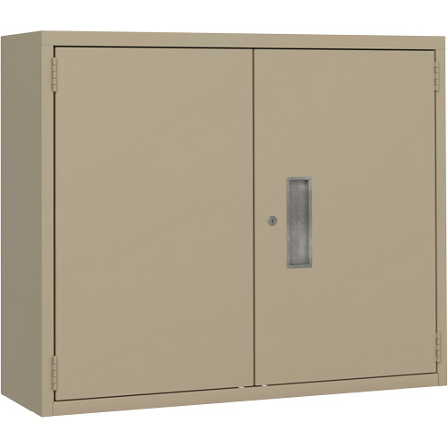 Armoire murale, Acier, 2 Tablettes, 30" h x 36" la x 12" P, Beige Waymarc Industries Inc