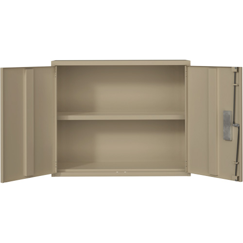 Armoire murale, Acier, 2 Tablettes, 30" h x 36" la x 12" P, Beige Waymarc Industries Inc