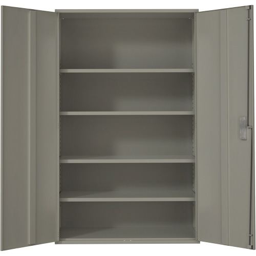 Armoire de rangement Hi-Boy tr&egrave;s large, Acier, 4 Tablettes, 72" h x 48" la x 24" P, Gris Waymarc Industries Inc