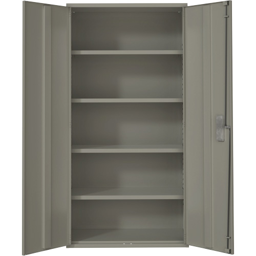 Hi-Boy Storage Cabinet, Steel, 4 Shelves, 72" H x 36" W x 18" D, Grey Waymarc Industries Inc