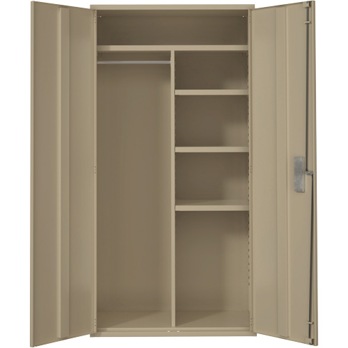 Armoire de rangements combin&eacute;s, Acier, 6 Tablettes, 72" h x 36" la x 18" P, Beige Waymarc Industries Inc