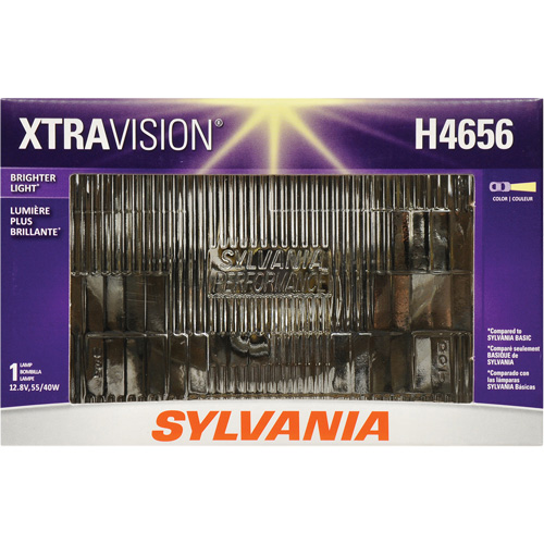 H4656 XtraVision&reg; Sealed Beam Headlight, Halogen, 35 W/55 W, Off White Waymarc Industries Inc