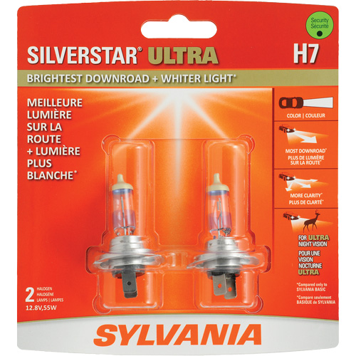 H7 SilverStar&reg; Ultra Headlight Bulb, Halogen, 56 W, Off White Waymarc Industries Inc