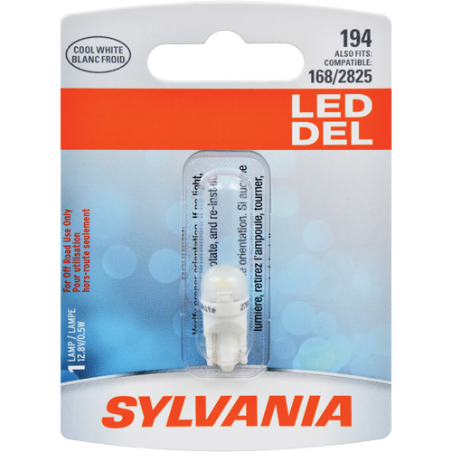 194 Mini Automotive Bulb, LED, 0.5 W/12.8 W, White Waymarc Industries Inc
