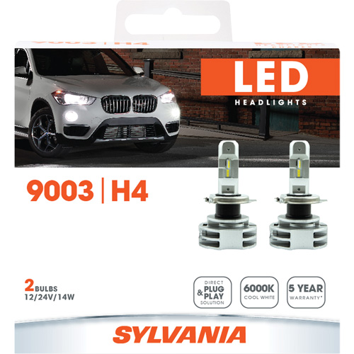 9003 Headlight Bulb, LED, 12 W/14 W/24 W, White Waymarc Industries Inc