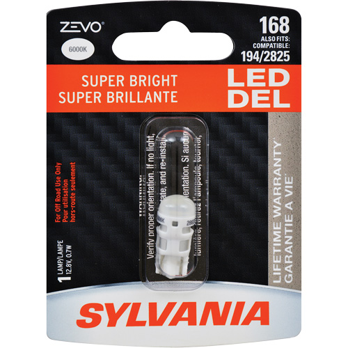 168 Zevo&reg; Mini Automotive Bulb, LED, 0.7 W, White Waymarc Industries Inc