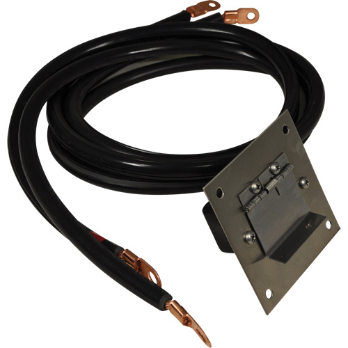 Panneau de douille polaris&eacute;e en acier inoxydable &agrave; brancher, 4 AWG, C&acirc;ble 5' Waymarc Industries Inc