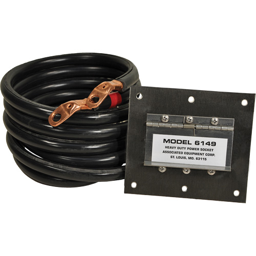 Heavy-Duty Plug-In Polarized Stainless Steel Socket Panel, 1 AWG, 5' Cable Waymarc Industries Inc