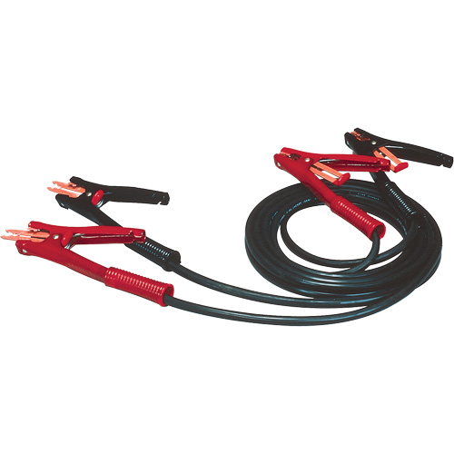 Heavy-Duty Booster Cable with Flexi-Spring Strain, 5 AWG, 500 A, 12' Cable Waymarc Industries Inc