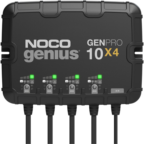 Chargeur de batterie embarqu&eacute; &agrave; 4 sorties de 40 amp&egrave;res GenPro10X4 Genius Waymarc Industries Inc