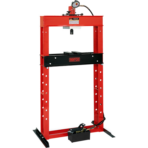 Air Hydraulic Pump Operated Shop Press, 25 tons Capacity Waymarc Industries Inc