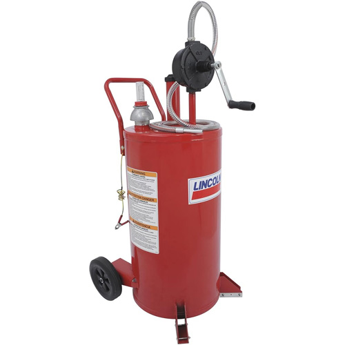 Chariot &agrave; carburant en acier de 25 gallons avec pompe rotative bidirectionnelle Waymarc Industries Inc