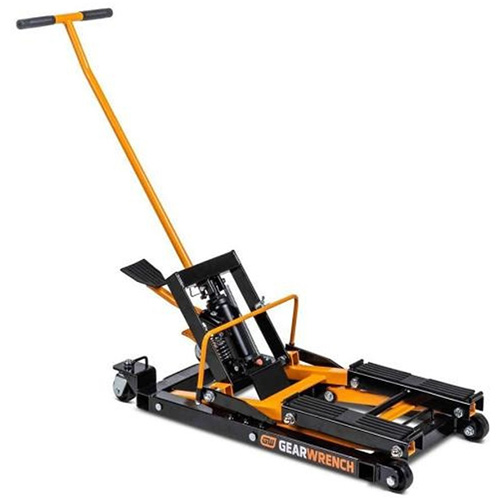 ATV and Motorcycle Jack, 0.75 Ton(s) Capacity, 4-2/3" Lowered, 14-1/2" Raised, Manual Hydraulic Waymarc Industries Inc