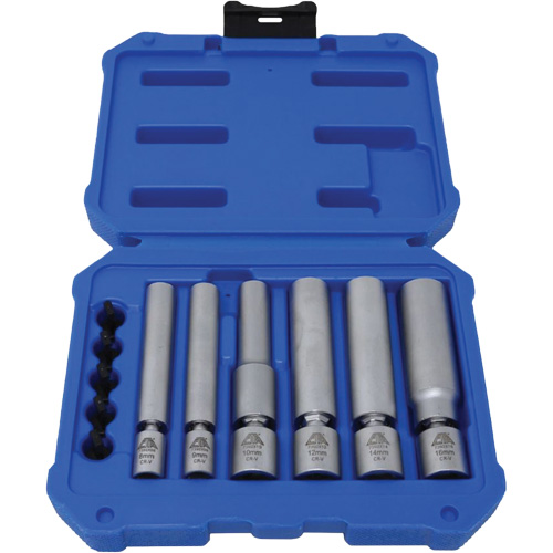 6-Piece Spark Plug & Glow Plug Socket Set Waymarc Industries Inc