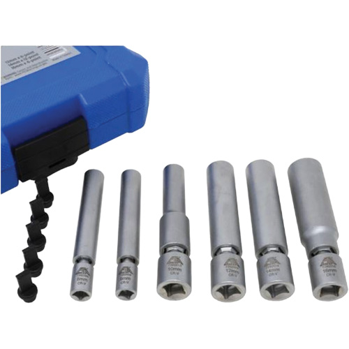 6-Piece Spark Plug & Glow Plug Socket Set Waymarc Industries Inc