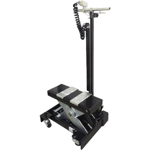 Cric de service de plancher &agrave; profil bas, 12 tonne(s) Capacit&eacute;, 7-1/2" Abaiss&eacute;e, 15" &eacute;lev&eacute;e, Air comprim&eacute;/hydraulique Waymarc Industries Inc