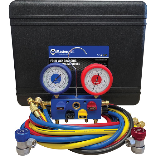 R134A 4-Way Aluminum Manifold Gauge Set Waymarc Industries Inc