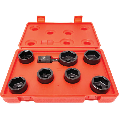 8 Pc. Extra-Low-Profile Oil Filter Socket Set Waymarc Industries Inc