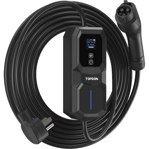Fiche NEMA 6-50 portable PulseQ AC, 32 A, Niveau 2 CA, Connecteur Type 1 (SAE J1772) Waymarc Industries Inc
