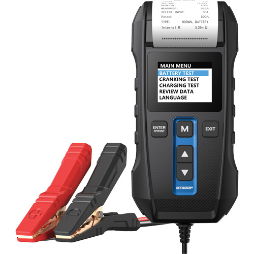 Testeur de batterie, de charge et de d&eacute;marrage BT300P avec imprimante Waymarc Industries Inc