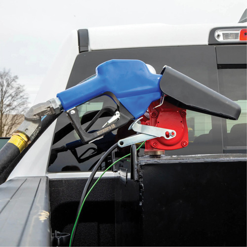 Blue Cold Weather Automatic Diesel Spout Nozzle Waymarc Industries Inc