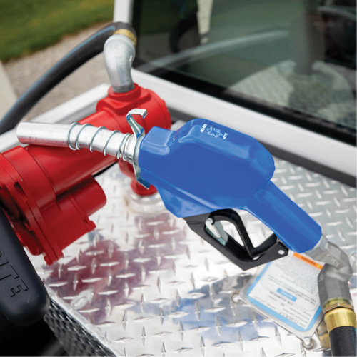 Blue Cold Weather Automatic Diesel Spout Nozzle Waymarc Industries Inc