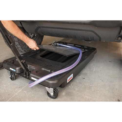 Drain d'huile portable en polypropyl&egrave;ne &agrave; profil bas Waymarc Industries Inc