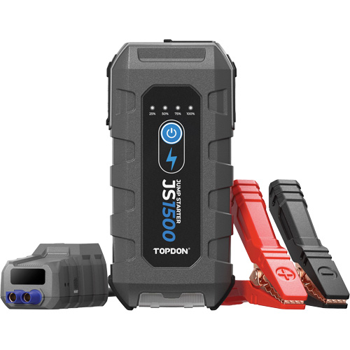 D&eacute;marreur d'appoint, survolteur, banque d'alimentation et lampe de poche JumpSurge1500 Waymarc Industries Inc