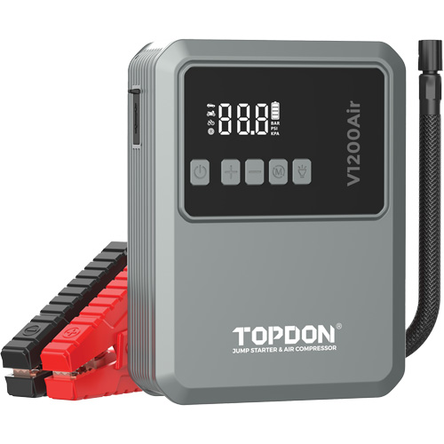 V1200Air 2-in-1 1200 Peak Amp Jump Starter & Tire Inflator Waymarc Industries Inc