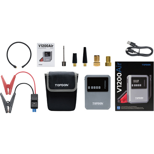 V1200Air 2-in-1 1200 Peak Amp Jump Starter & Tire Inflator Waymarc Industries Inc