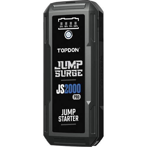D&eacute;marreur de secours, banque d'alimentation et lampe de poche JumpSurge2000Pro &agrave; 2500 A de pointe Waymarc Industries Inc