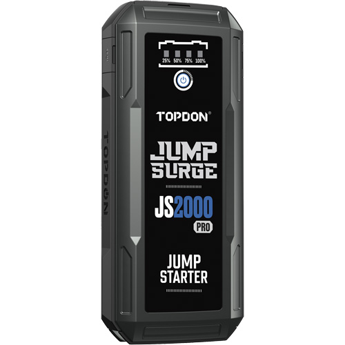 D&eacute;marreur de secours, banque d'alimentation et lampe de poche JumpSurge2000Pro &agrave; 2500 A de pointe Waymarc Industries Inc