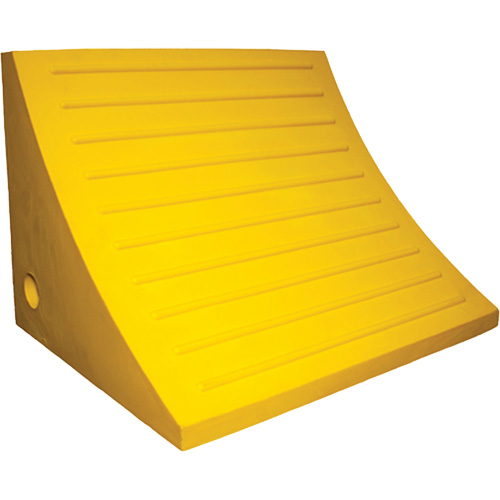 Cale de roue, Polyur&eacute;thane, Jaune, 15-1/4" la x 12-1/8'' p x 10-3/4" h Waymarc Industries Inc
