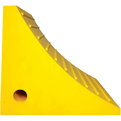 Cale de roue, Polyur&eacute;thane, Jaune, 15-1/4" la x 12-1/8'' p x 10-3/4" h Waymarc Industries Inc