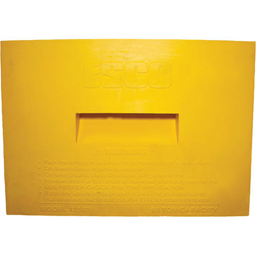 Cale de roue, Polyur&eacute;thane, Jaune, 15-1/4" la x 12-1/8'' p x 10-3/4" h Waymarc Industries Inc