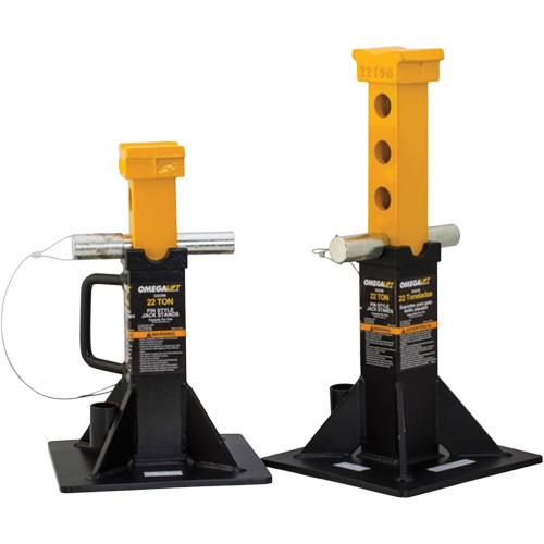 Heavy-Duty Jack Stand, Locking Pin, 22 Tons Capacity, 12-1/4" - 19-7/8" H Waymarc Industries Inc