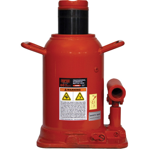 Cric-bouteille professionnel, 60 tonne(s), 18-11/16" Hauteur &eacute;lev&eacute;e Waymarc Industries Inc