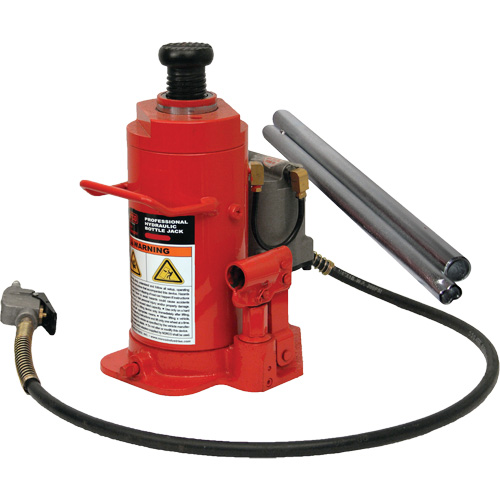 Standard Height Bottle Jack, 12 Ton(s), Air Hydraulic, 19-3/4" Raised Height Waymarc Industries Inc