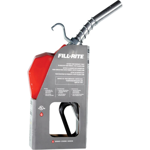 Red Automatic Gasoline Spout Nozzle Waymarc Industries Inc