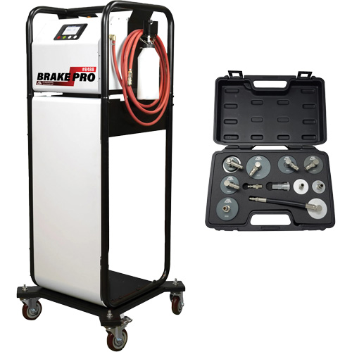 Pompette de purge de frein Brake-Pro &agrave; structure haute avec adaptateurs Waymarc Industries Inc