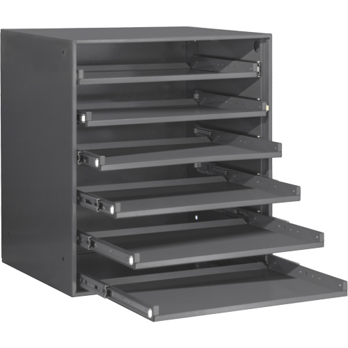 Armoire de rangement &agrave; cloisons, Acier, 6 compartiments, 20-5/16" la x 15-15/16" p, 21-7/8" h, Gris Waymarc Industries Inc