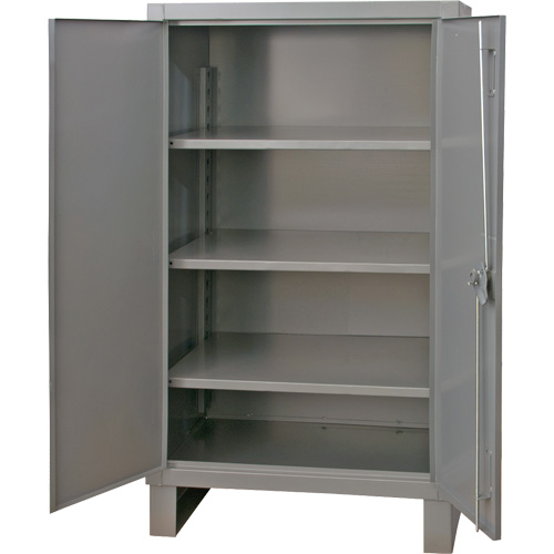 Armoire tr&egrave;s robuste, Acier, 3 Tablettes, 66" h x 48" la x 24" P, Gris Waymarc Industries Inc