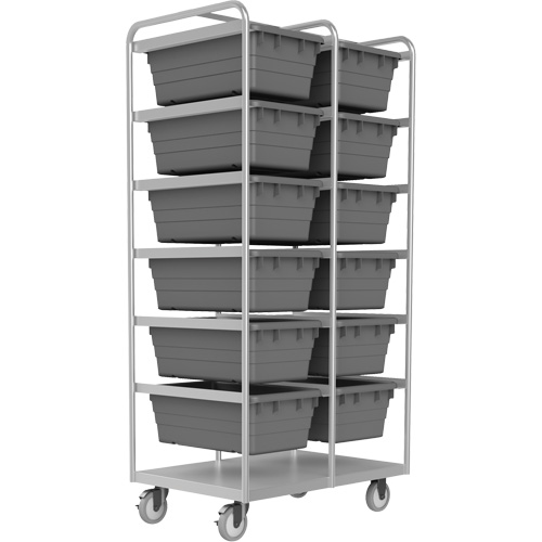 R&acirc;telier mobile, &agrave; deux c&ocirc;t&eacute;s, 12 bacs, 26" la x 36" p x 74" h Waymarc Industries Inc