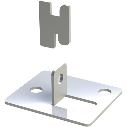 Patte d'assise pour rayonnage enclenchable Interlok Waymarc Industries Inc