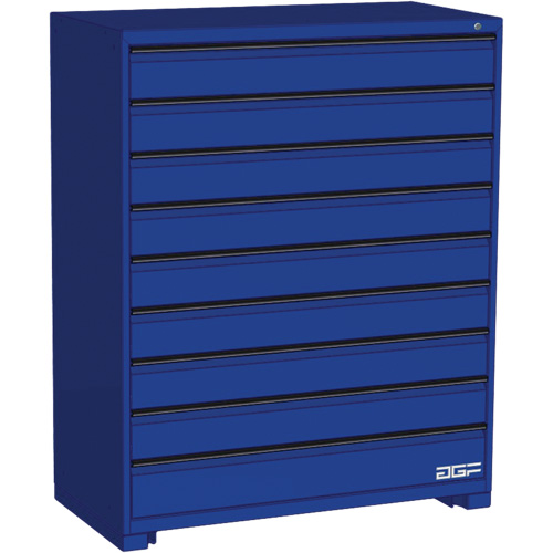 Armoire &agrave; tiroirs modulaire, 9 tiroirs, 48" la x 24" p x 60" h, Bleu Waymarc Industries Inc