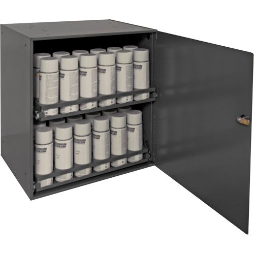 Aerosol Storage Cabinet, Steel, 21-7/8" H x 15-15/16" W x 20-5/16" D, Grey Waymarc Industries Inc