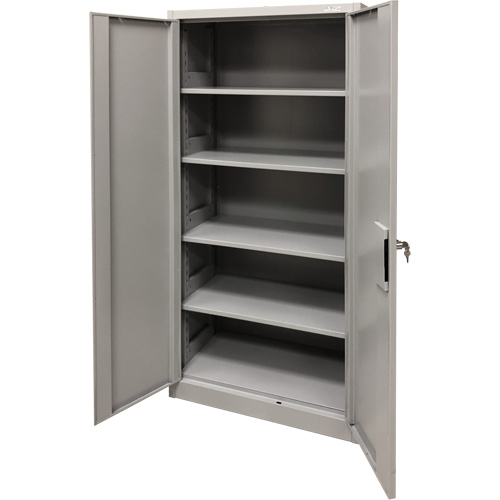 Storage Cabinet, Steel, 4 Shelves, 78" H x 36" W x 24" D, Grey Waymarc Industries Inc