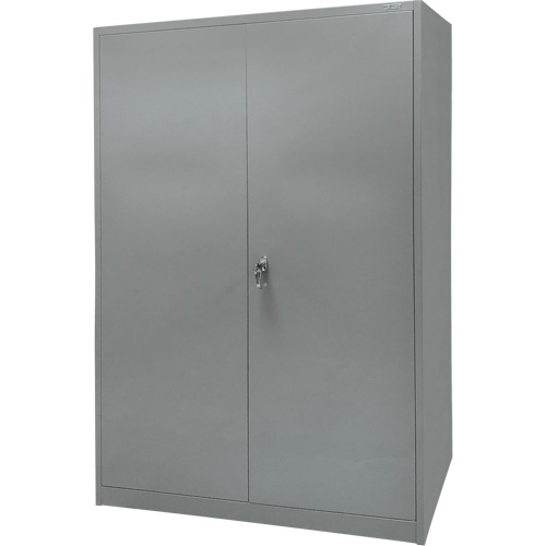 Armoire de rangement, Acier, 4 Tablettes, 78" h x 48" la x 24" P, Gris Waymarc Industries Inc